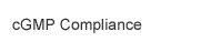 cGMP Compliance