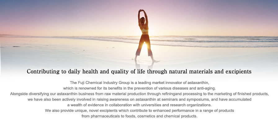 Contributing to daily health and quality of life through natural materials and excipients